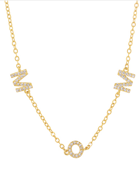 Mom Crystal Floating Necklace