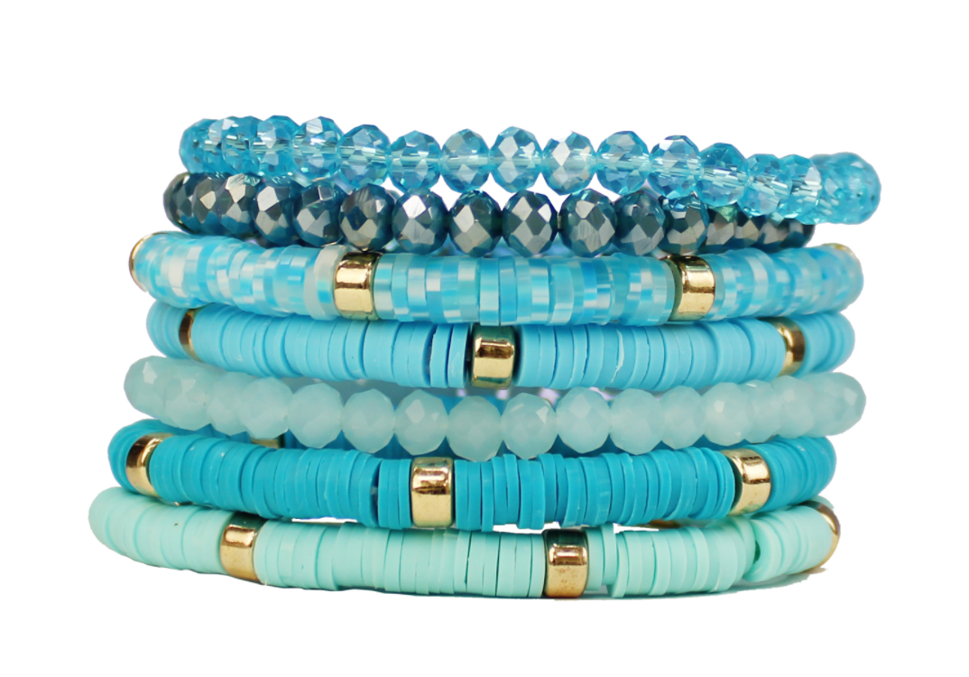 Heishi Stretch Bracelet Set
