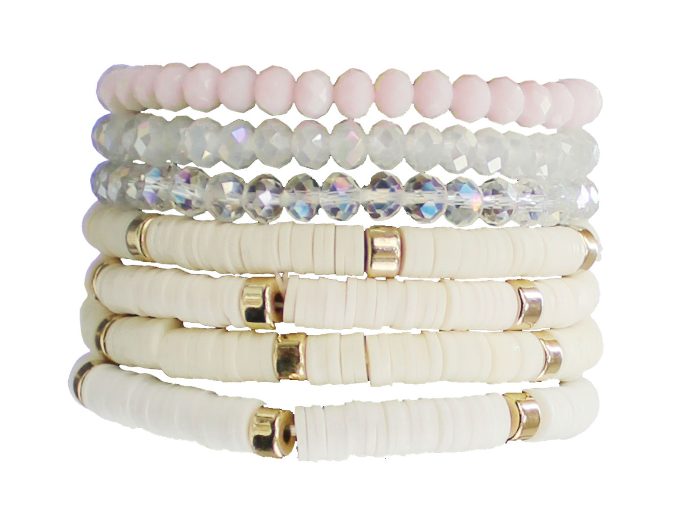 Heishi Stretch Bracelet Set