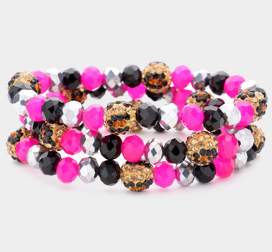 Beaded Leopard Bracelet Set