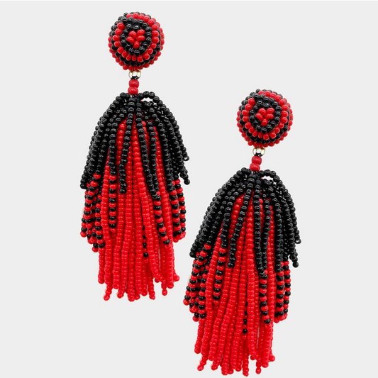 School Spirit Tassel Earrings