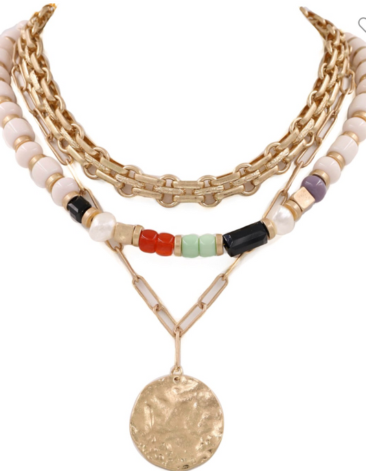 Color Me Happy Coin Necklace