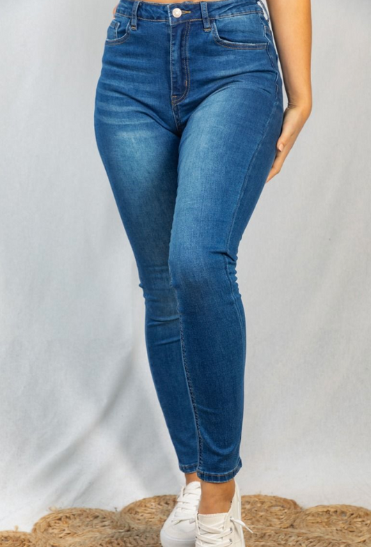 Mid Rise White Birch Jean