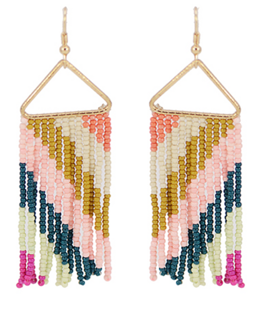 Triangle Seed Bead Earrings