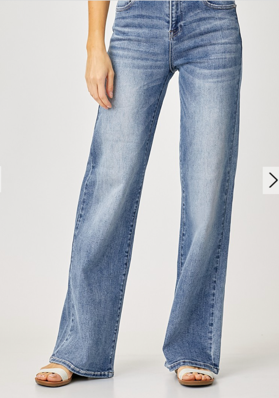 Risen Wide Leg Jeans