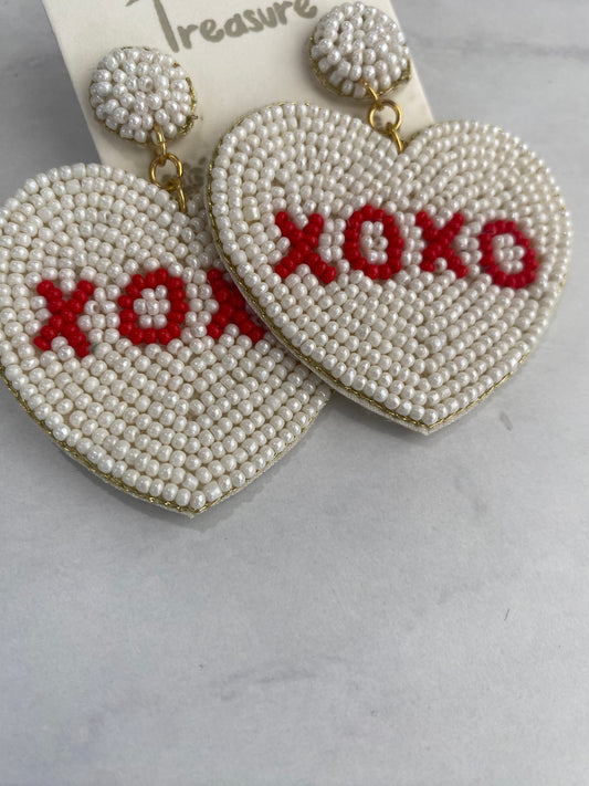 XOXO Heart Earrings