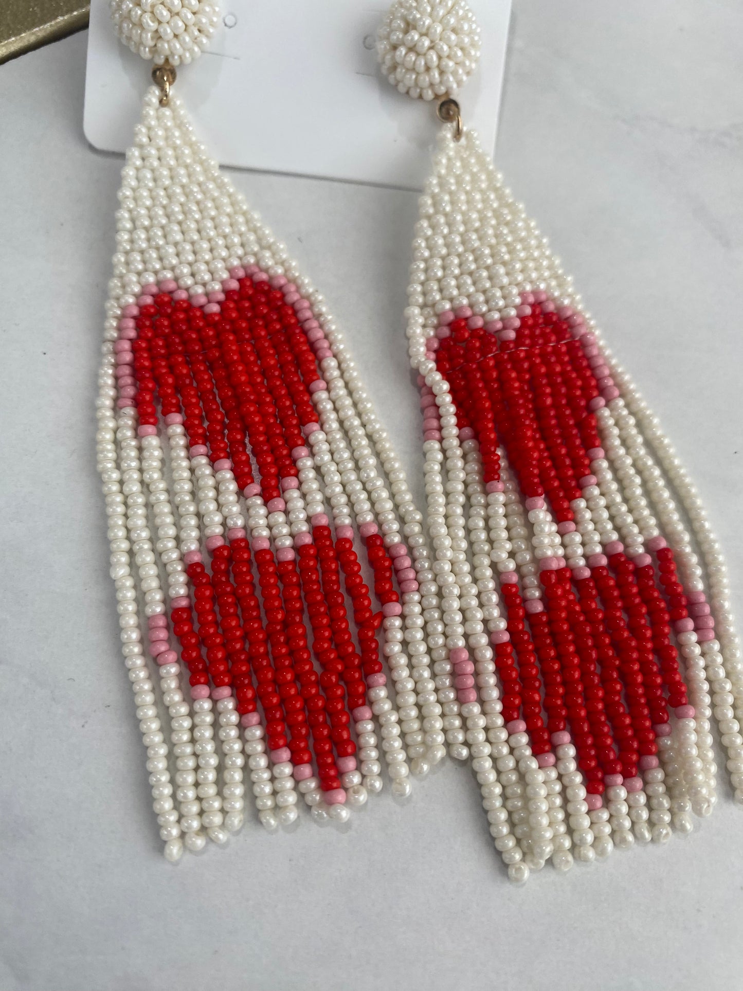 Heart Tassel Earrings